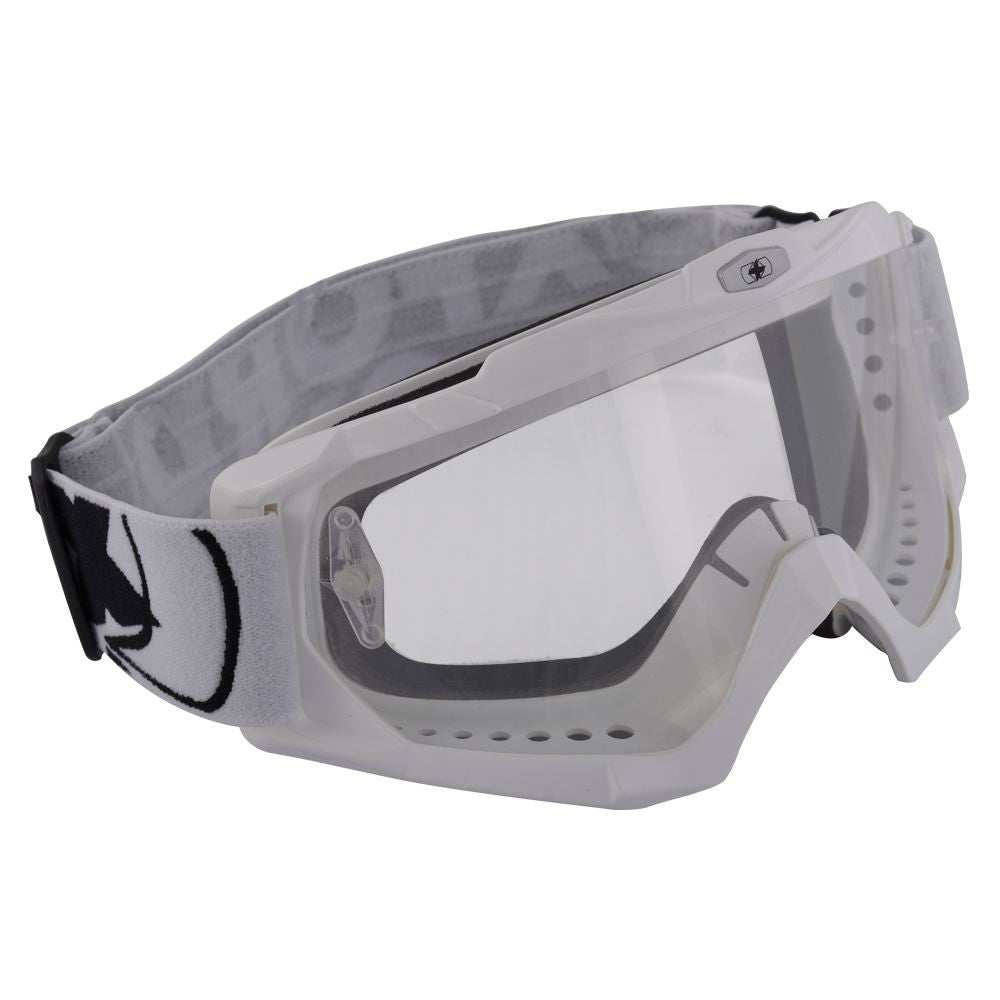 Oxford OX202 Motorcycle Motorbike Assault Pro Off-Road MX Goggle- Glossy White