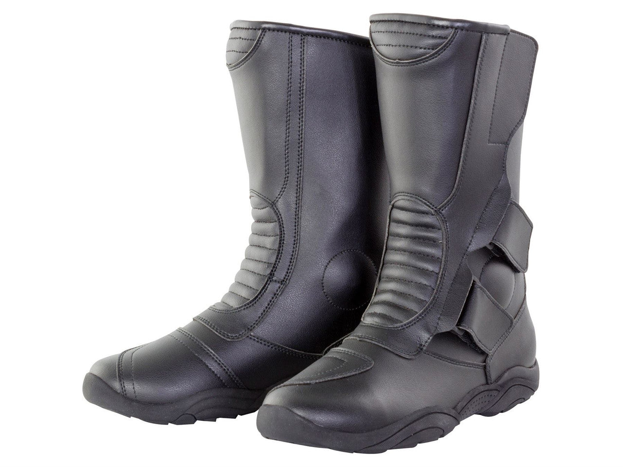 Bike it Motorbike  Motorcycle Scout Leather Full Touring Road Boot Black