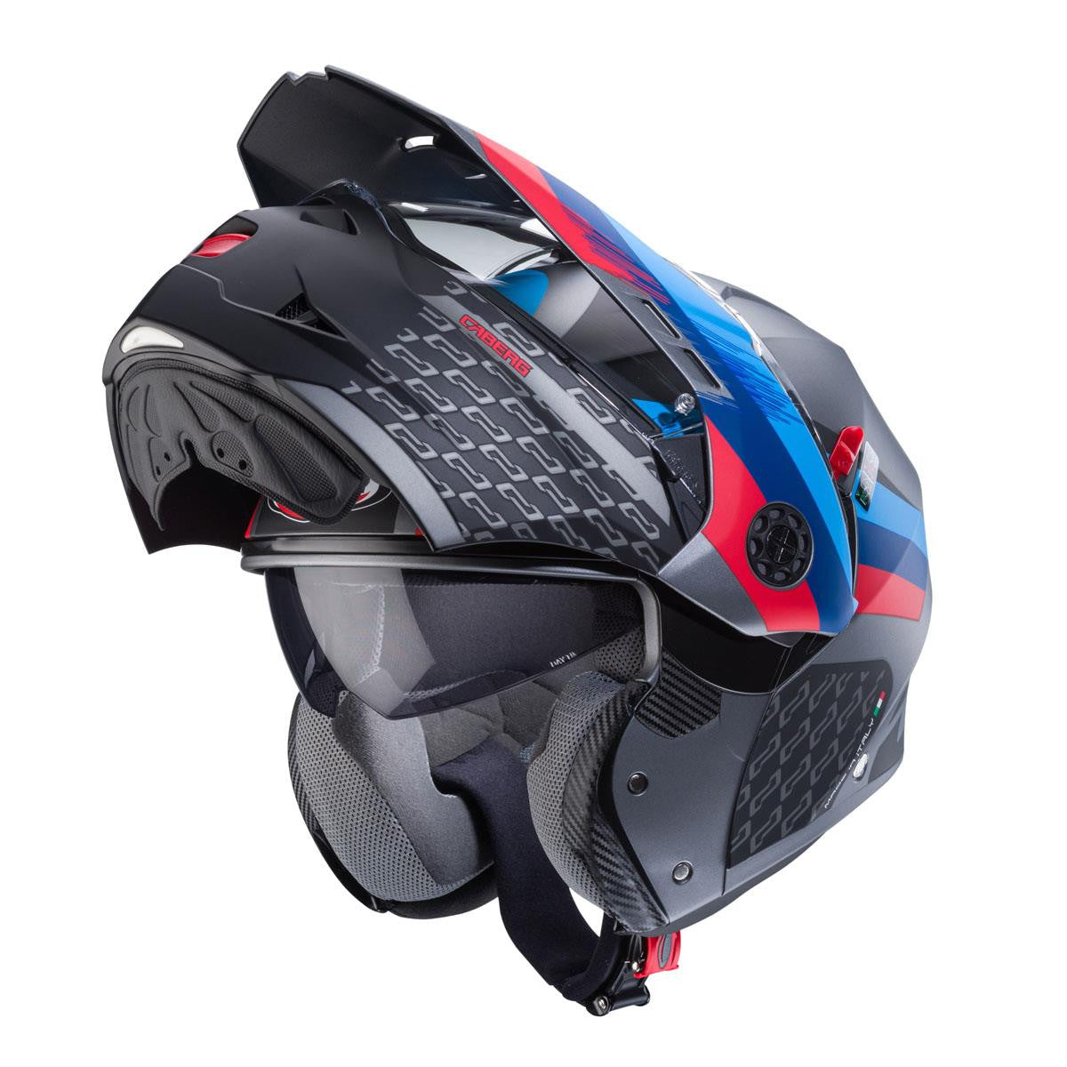 Caberg Tourmax X Sarabe Helmet Matt Gun/Black/Blue/Red