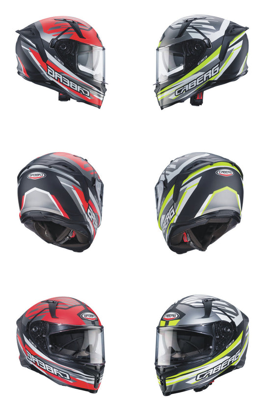 Caberg Avalon X Kira Matt Black/Grey/Red Motorbike Helmet On Road