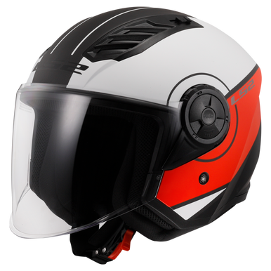 LS2 OF616 Airflow II Cover Helmet Matt White Red