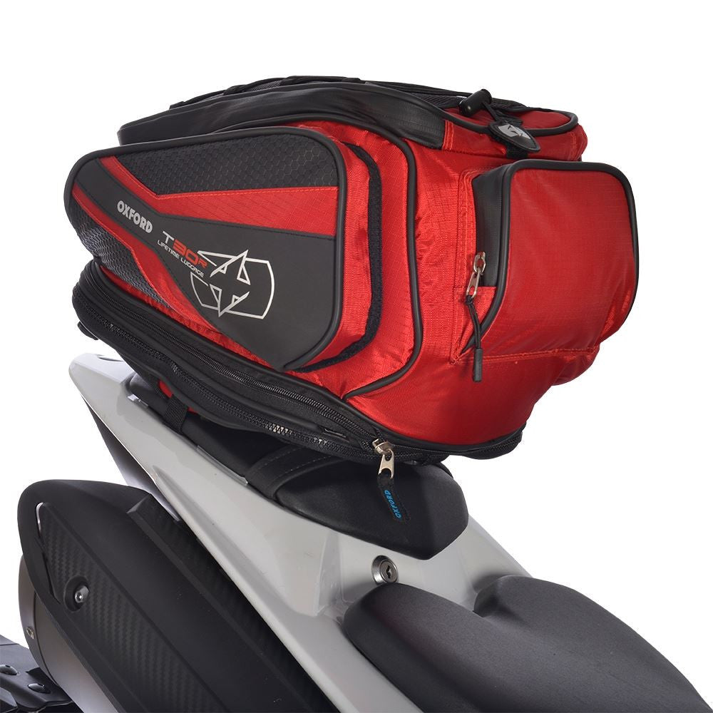 Oxford T30R Motorcycle Tail Pack Convert To Backpack Red