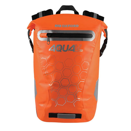 Oxford Aqua V20 Waterproof Motorcycle Backpack Orange