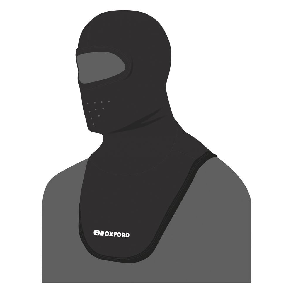 Oxford Deluxe Comfortable Motorcycle Balaclava Micro Fleece Black