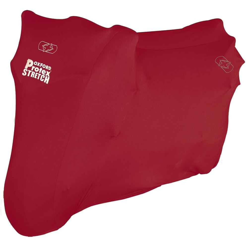 Oxford Protex Stretch Indoor Premium Stretch-Fit Motorcycle Cover Red Small