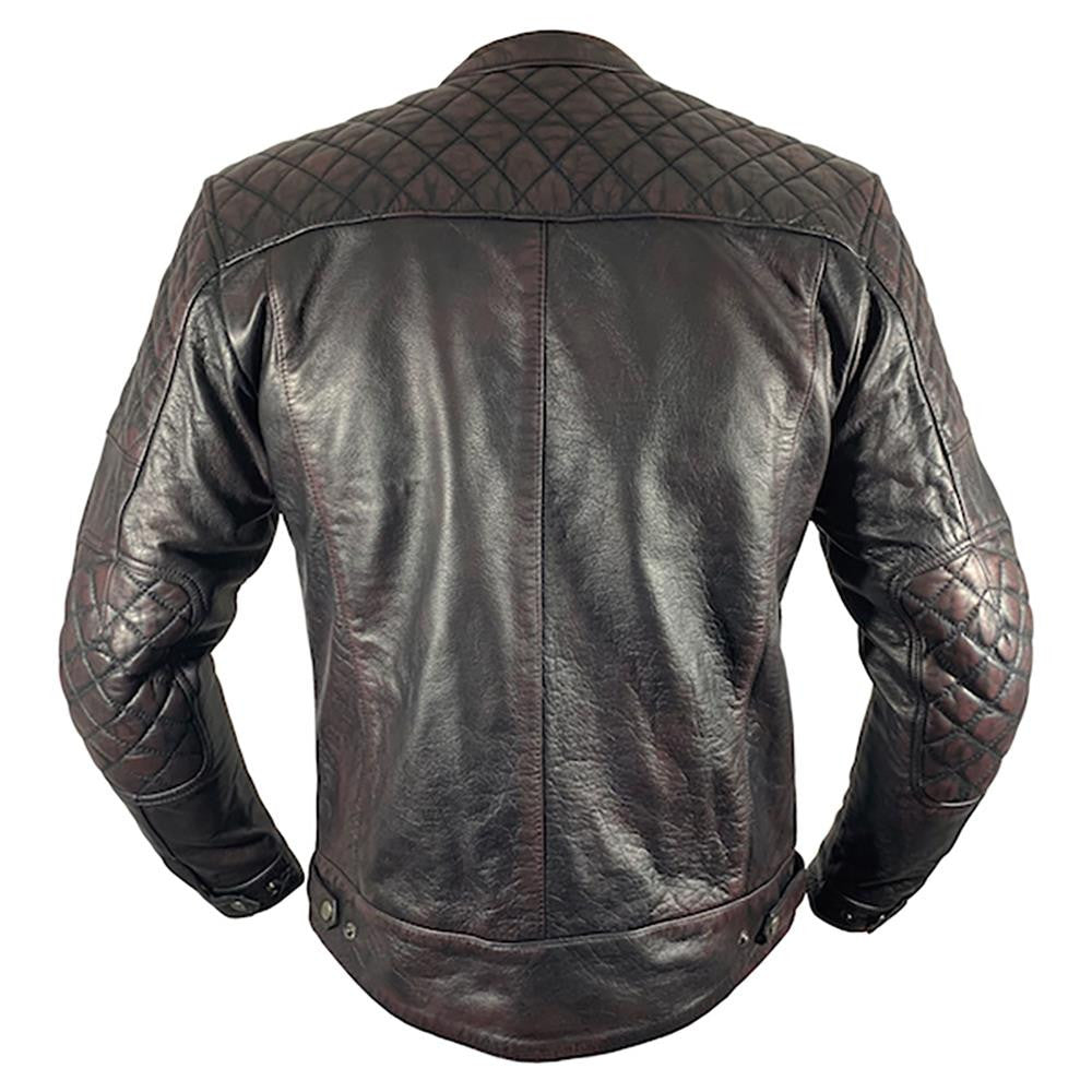 ARMR Retro Classic Leather Motorcycle Motorbike Touring Riding Jacket CE