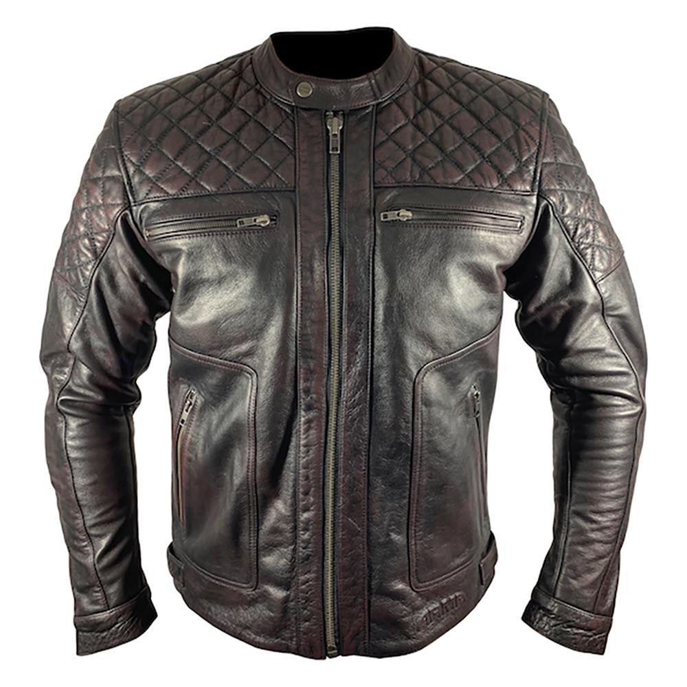 ARMR Retro Classic Leather Motorcycle Motorbike Touring Riding Jacket CE