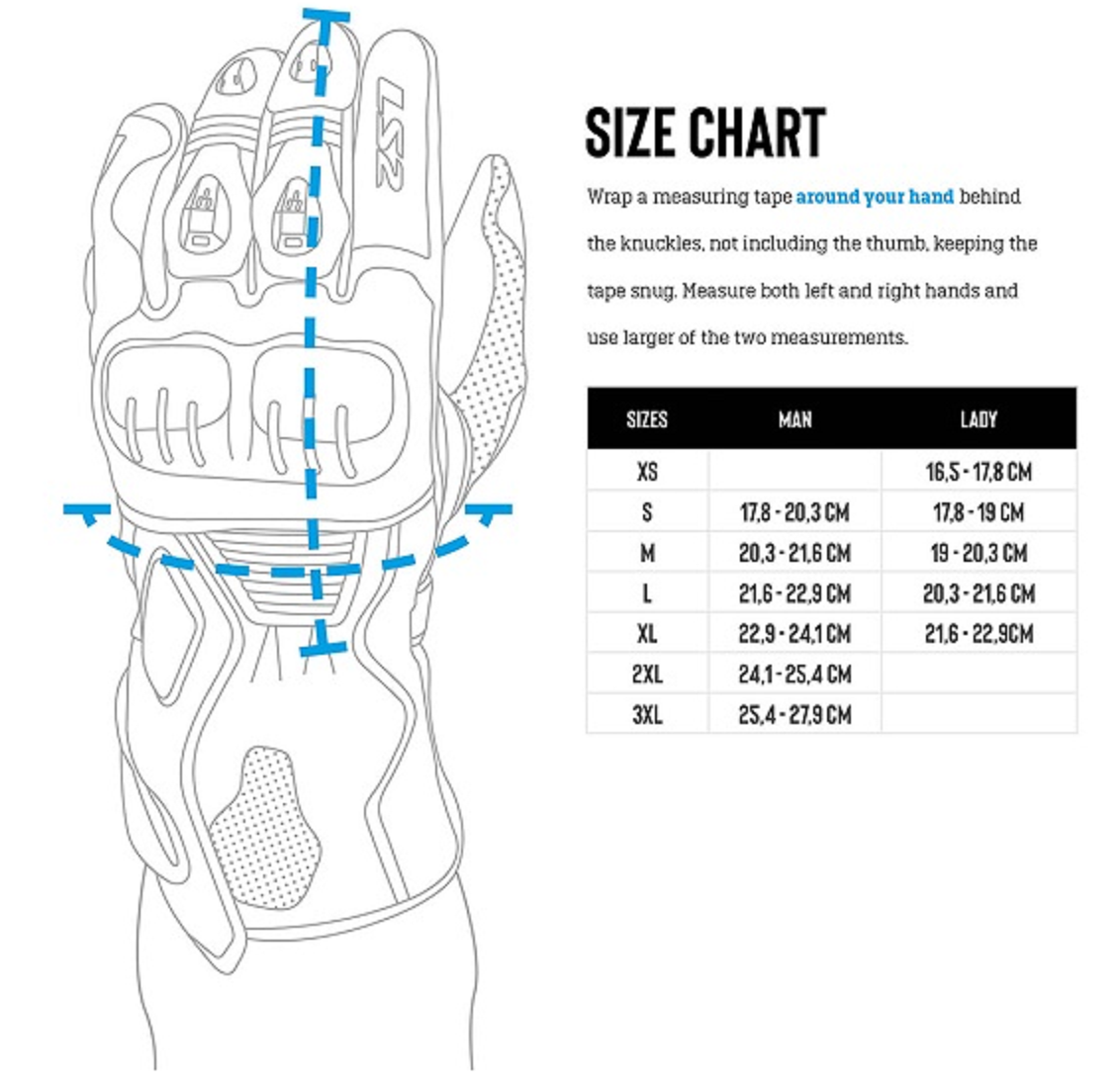 LS2 Jet Man Waterproof Textile Touring Gloves