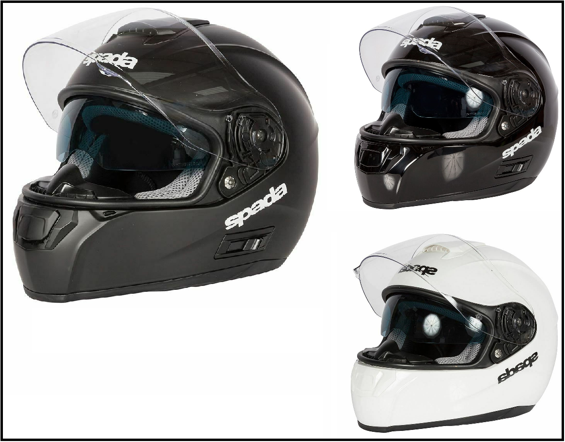 Spada SP16 Plain Full Face Motorcycle Motorbike Helmet