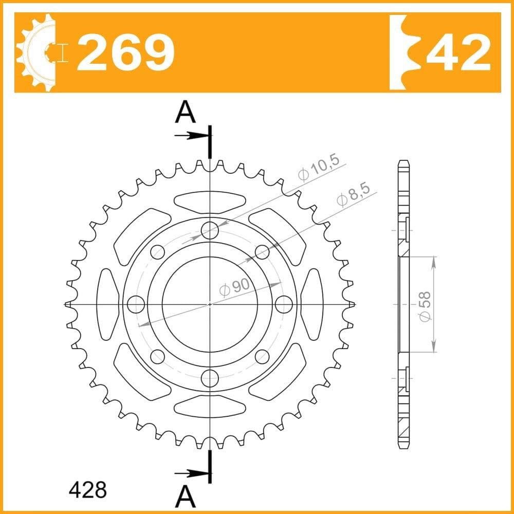 RK chain & sprocket kit Honda Motorcycle CB125TDC /TDE/TDJ Super dream 82-88