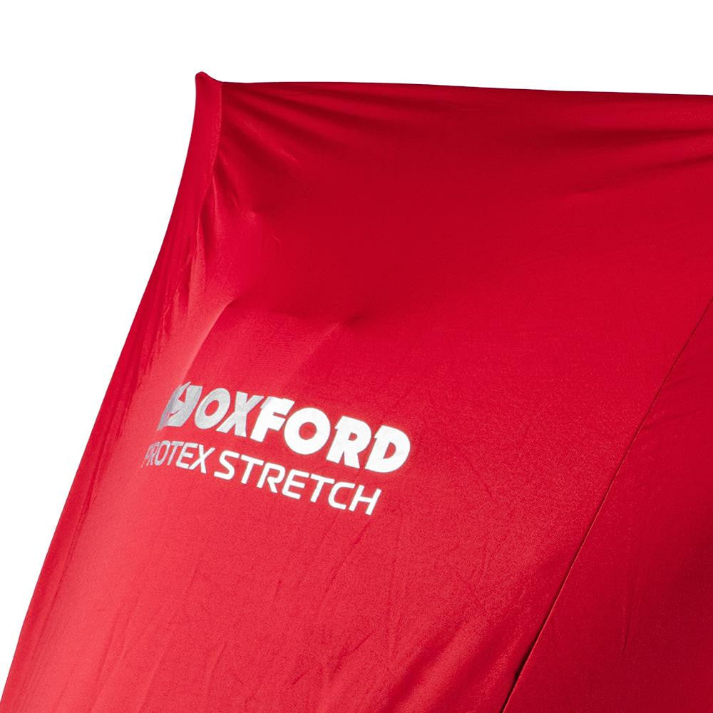 Oxford Protex Stretch Indoor Premium Stretch-Fit Motorcycle Cover Red Small