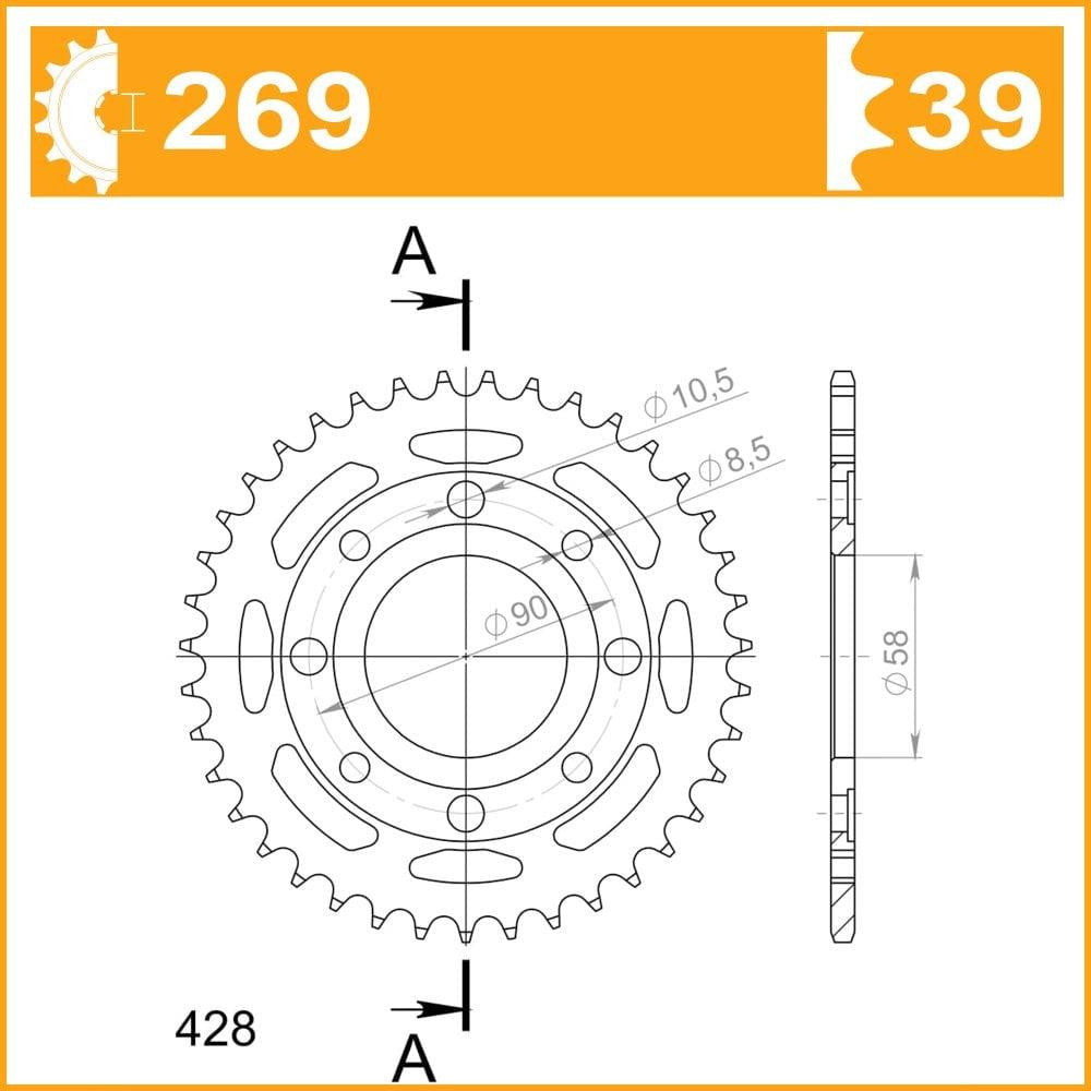 RK OE Grade Honda Motorcycle Chain & Sprocket Kit CB125T /TA/TB/ TZ 78-82