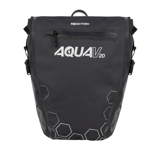 Oxford Aqua V 20 Motorcycle QR Pannier Bag Black