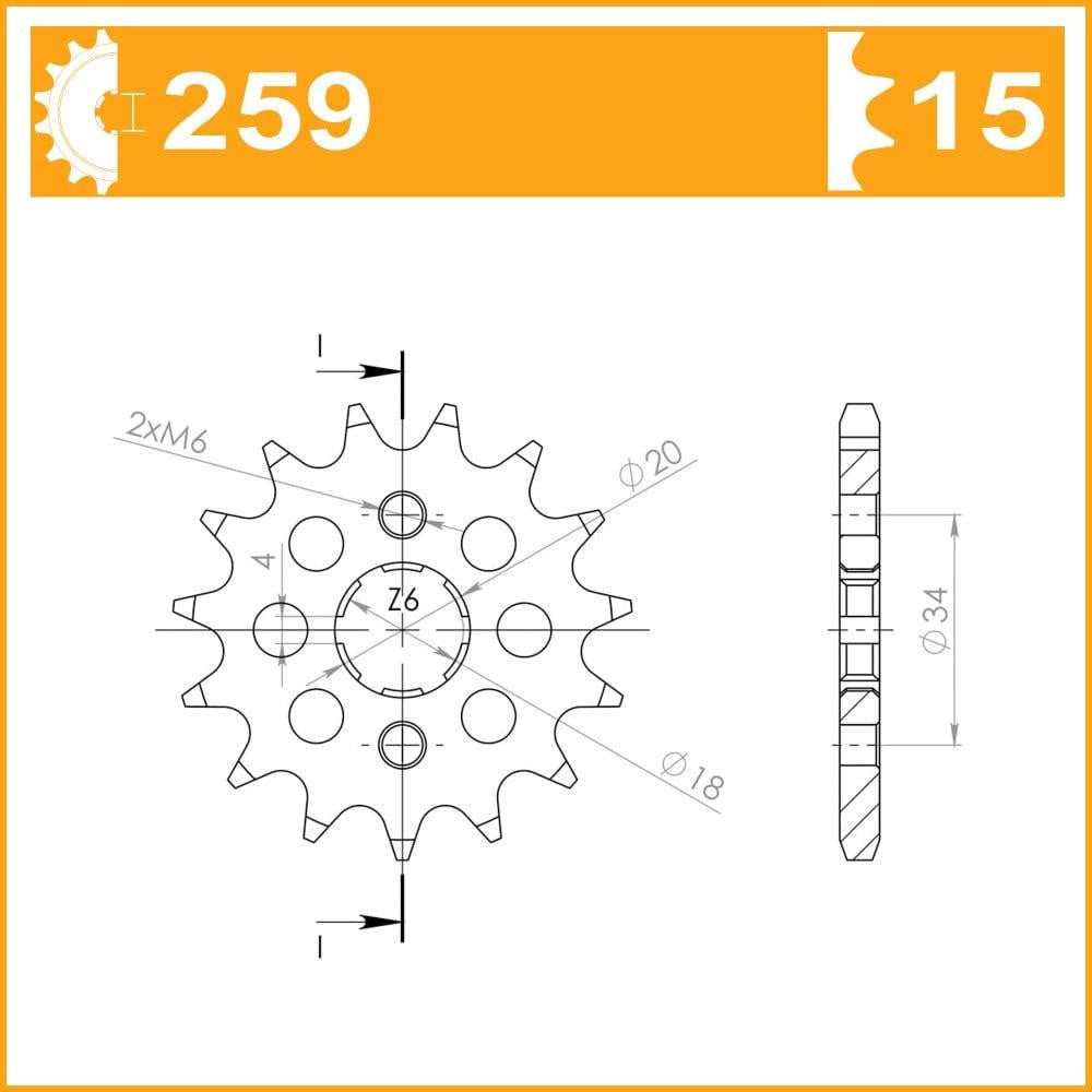 RK Standard Street Motorcycle chain & sprocket kit Honda CM125CC / CF 82-86