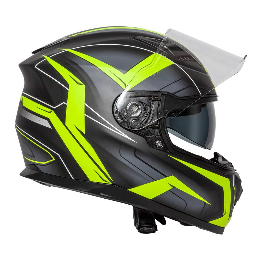 Spada SP17 Ruler Full Face Motorcycle Bike Helmet Yellow Matt