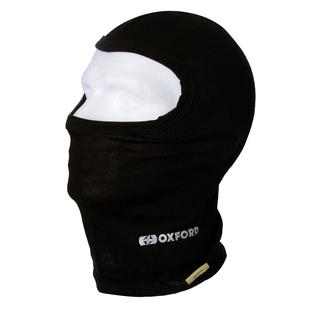 Oxford Deluxe Sculpted Shape Balaclava For Motorcycle Merino Black