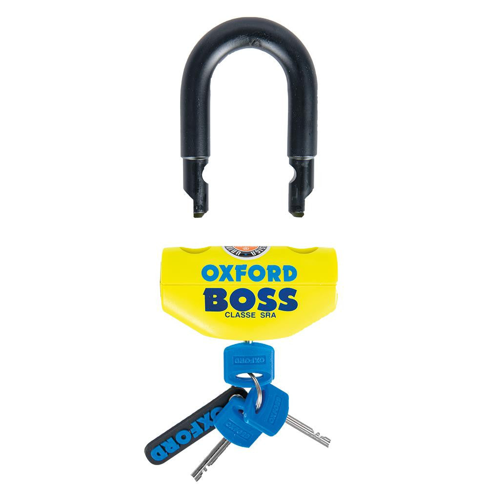 Oxford Boss Super Strong Motorcycle Motorbike Disc Lock Yellow