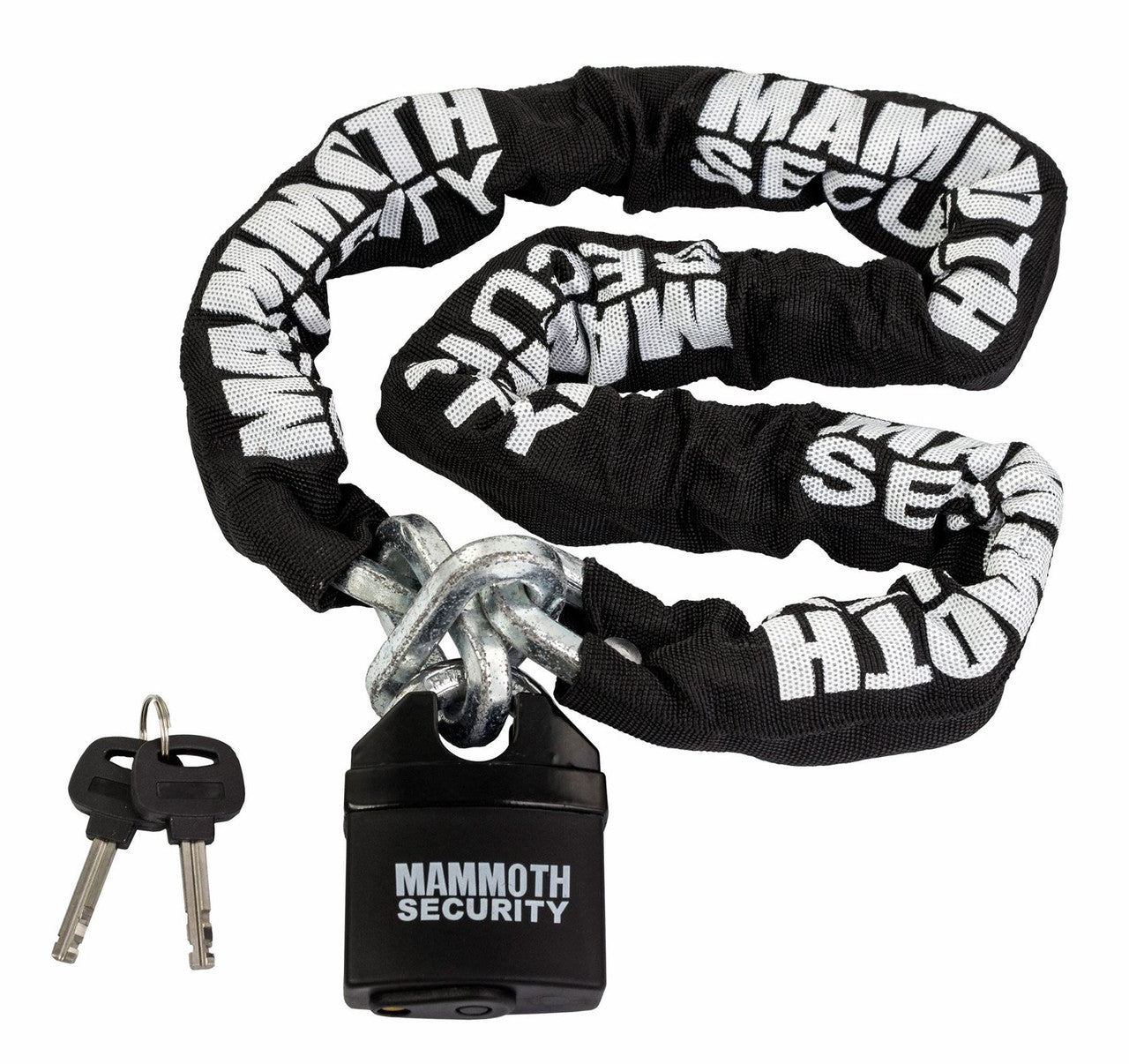 Mammoth Lock And Chain 10mm x 1200mm Chain Closed Shackle Lock - LOCMAM12