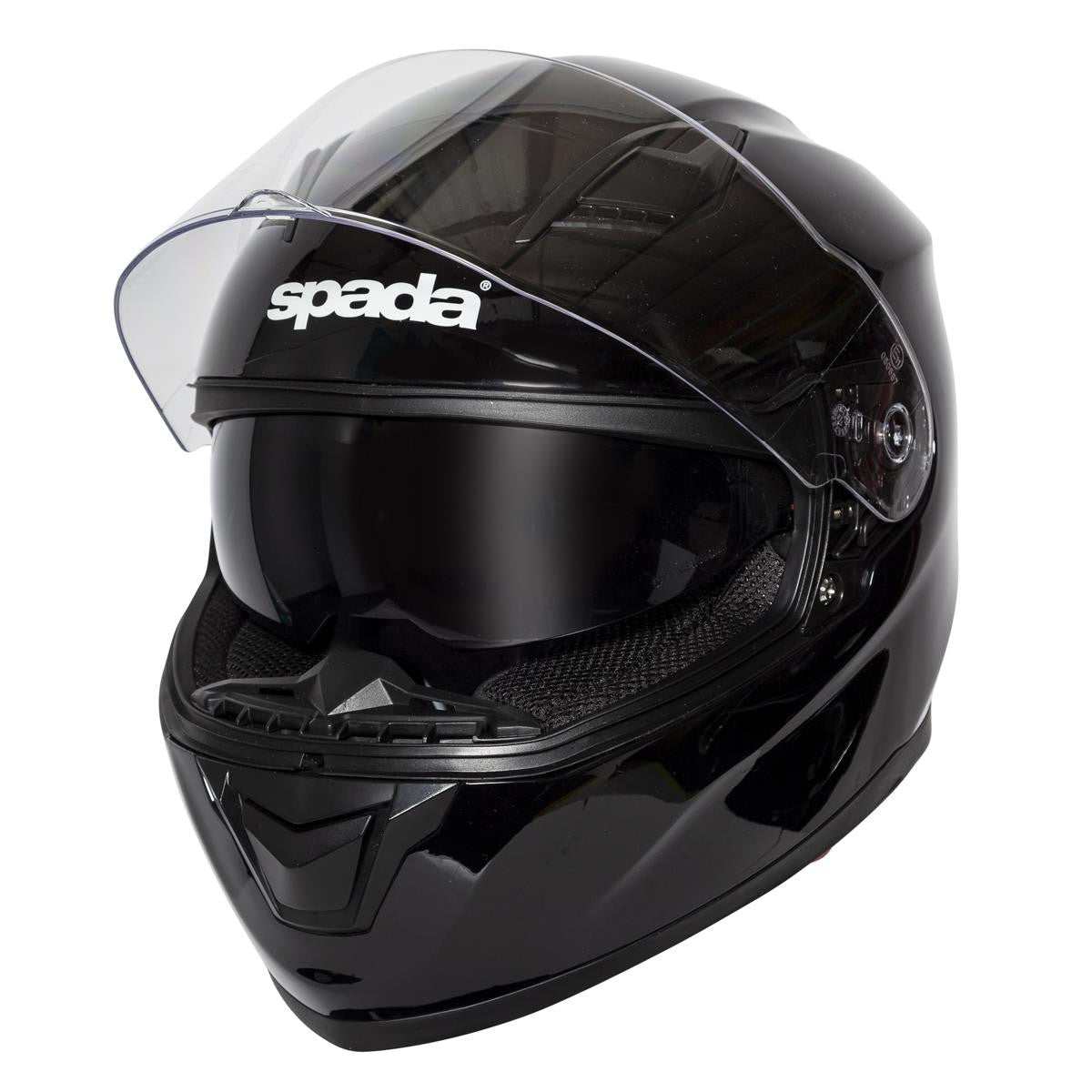 Spada SP17 Full Face Motorcycle Motorbike Helmet Black