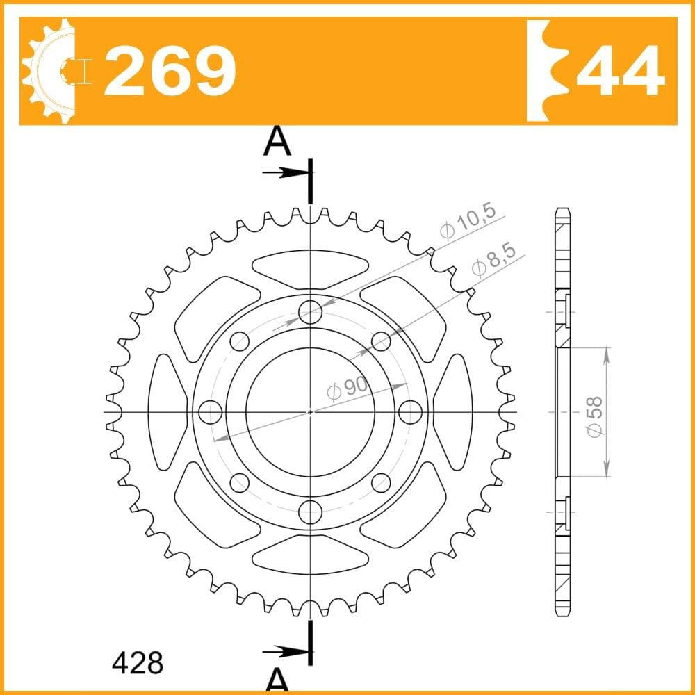 RK OEM Standard chain & sprocket kit Honda Motorcycle XL100SZ /SA /SB 78-82