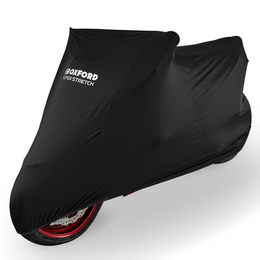 Oxford Protex Stretch Motorcycle Indoor Premium Stretch-Fit Cover Black XL