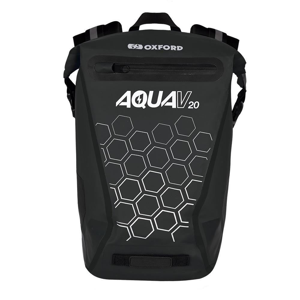 Oxford Aqua V20 Waterproof 20 Liter Motorcycle Backpack Black