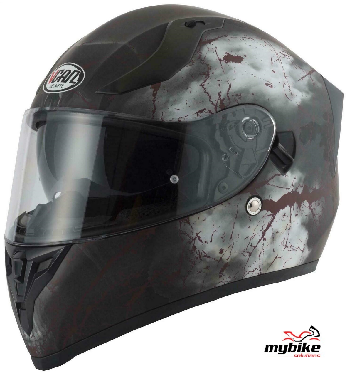 Vcan V128 Full Face Motorcycle Rage Skull Helmet