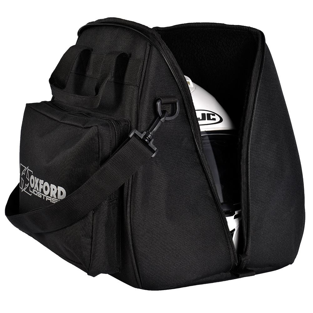 Oxford Lidstash Motorcycle Helmet Bag Black