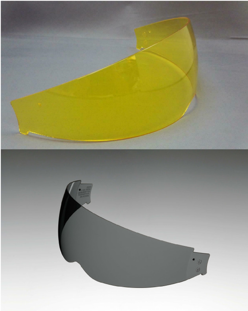 Shoei Visor GT Air 2 & J-Cruise Internal Sun Visor Smoke & High Def Yellow.