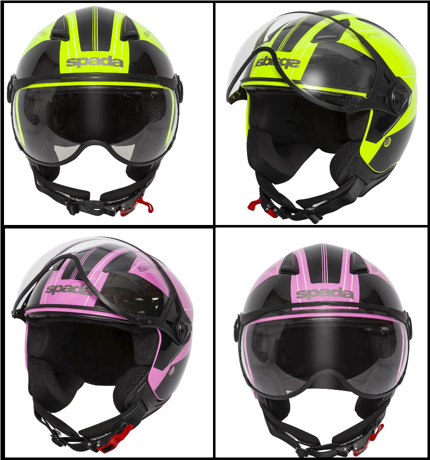 Spada Hellion Twist Open Face Motorcycle Scooter Bike Helmet