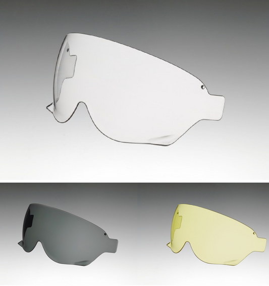 Shoei CJ3 Visor J.O Motorcycle Helmet Internal Sun Visor Clear Dark Smoke Yellow