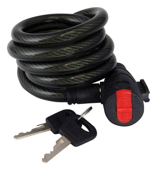 Mammoth 12mm X 1.8m Security Coil Cable Lock - LOCCBL12