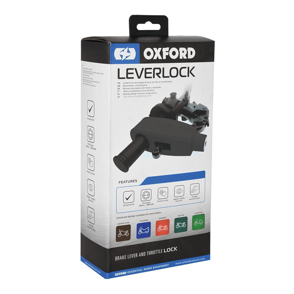 Oxford Motorcycle Lever Lock (Black)