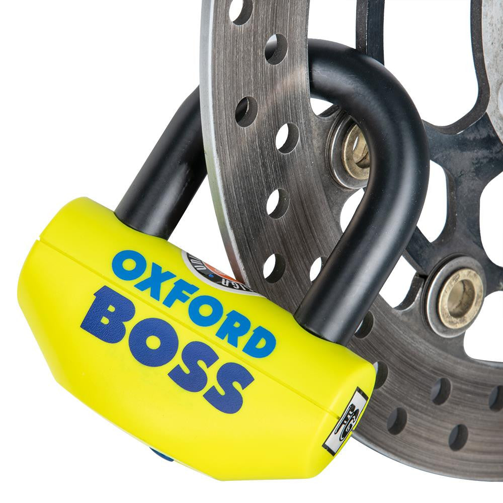 Oxford Boss Super Strong Motorcycle Motorbike Disc Lock Yellow