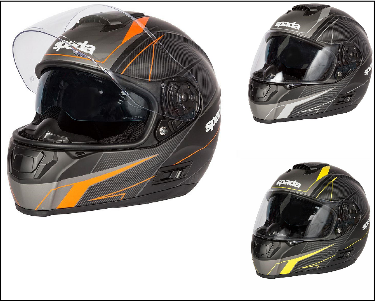 Spada SP16 Linear Full Face Motorcycle Motorbike Helmet