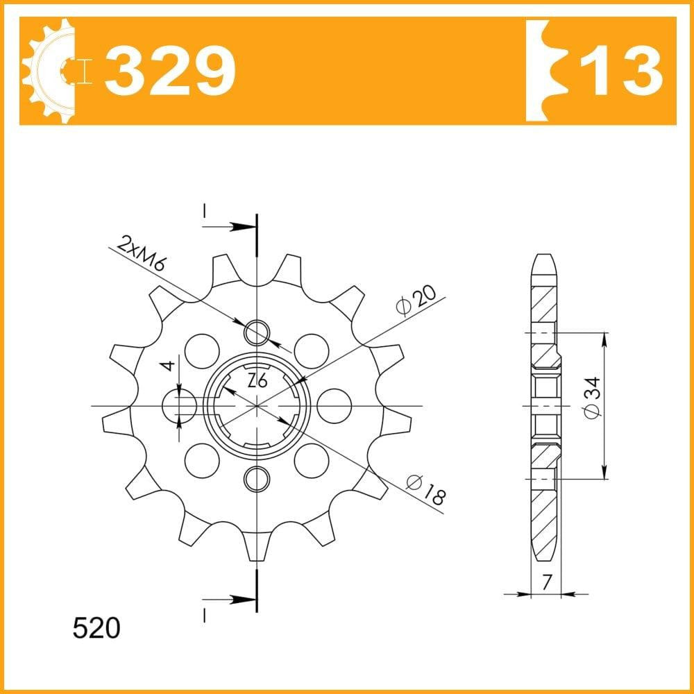 RK  Standard Kit Honda Motorcycle 520 Chain And Sprocket Kit MBX125FE  84-86