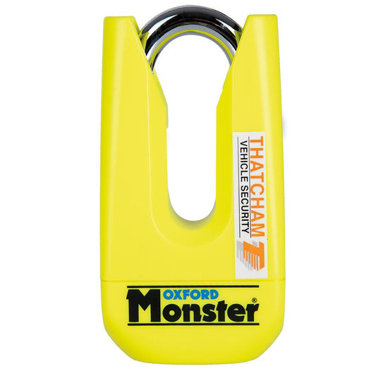 Oxford Monster Padlock Motorcycle Motorbike Disc Lock - Yellow