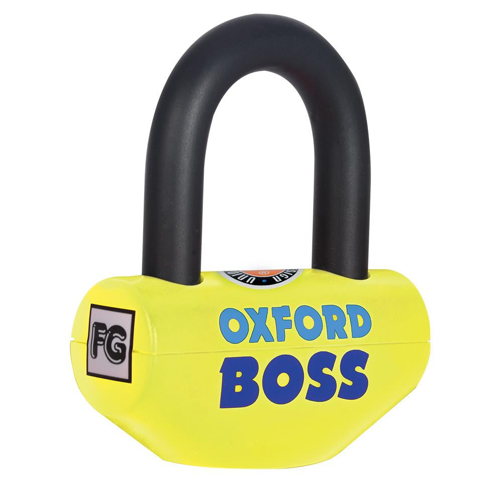 Oxford Boss Super Strong Motorcycle Motorbike Disc Lock Yellow