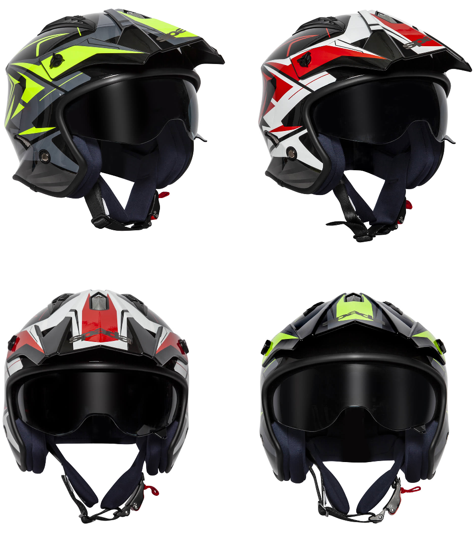 Spada Rock Stream Open Face Motorcycle Trials Bike Helmet