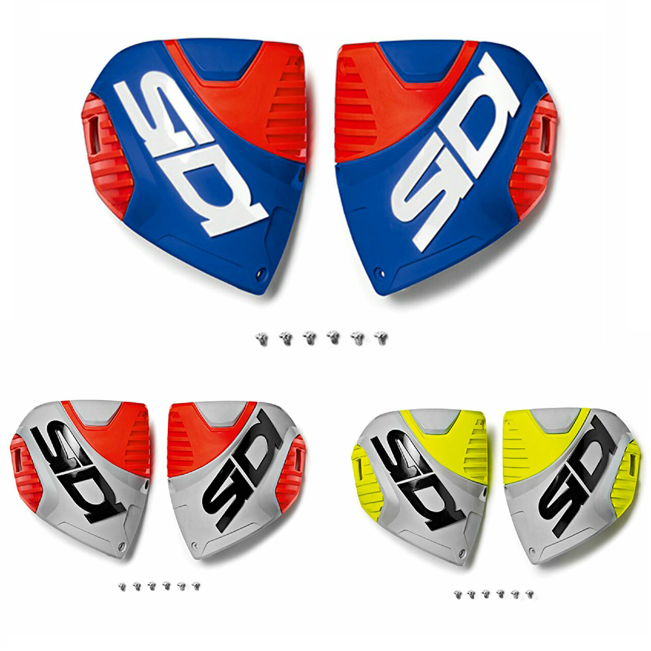 Sidi Crossfire 3 Shin Plate Replacement Ash Yellow, Ash Red & Blue Red