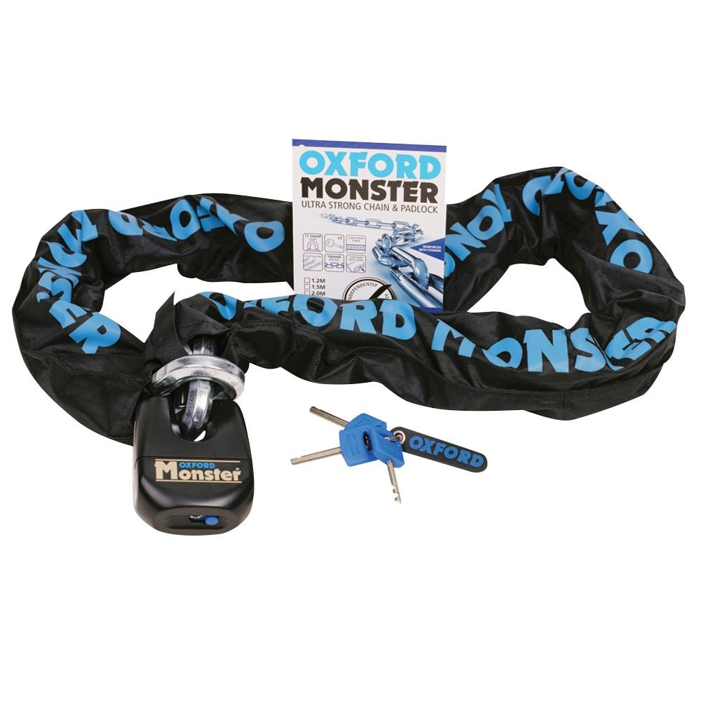 Oxford Monster 14mm Hex Chain & Padlock 2m