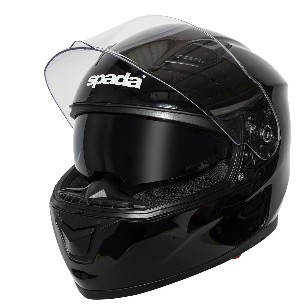 Spada SP17 Full Face Motorcycle Motorbike Helmet Black