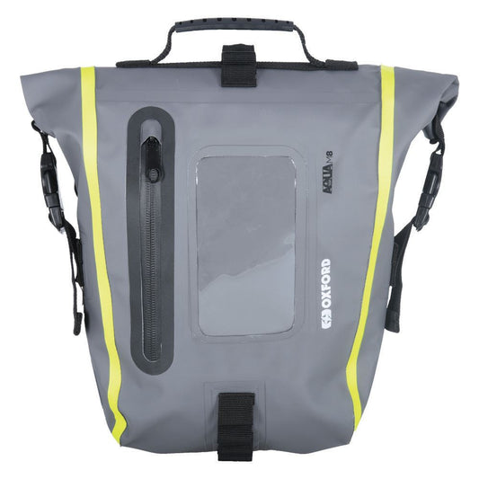 Oxford Aqua M8 Motorcycle Tank Bag Black Grey  Fluo