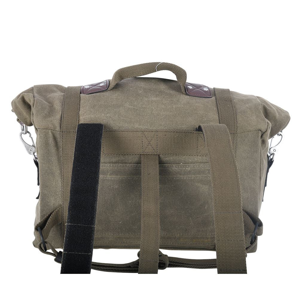 Oxford Heritage Motorcycle Panniers Khaki