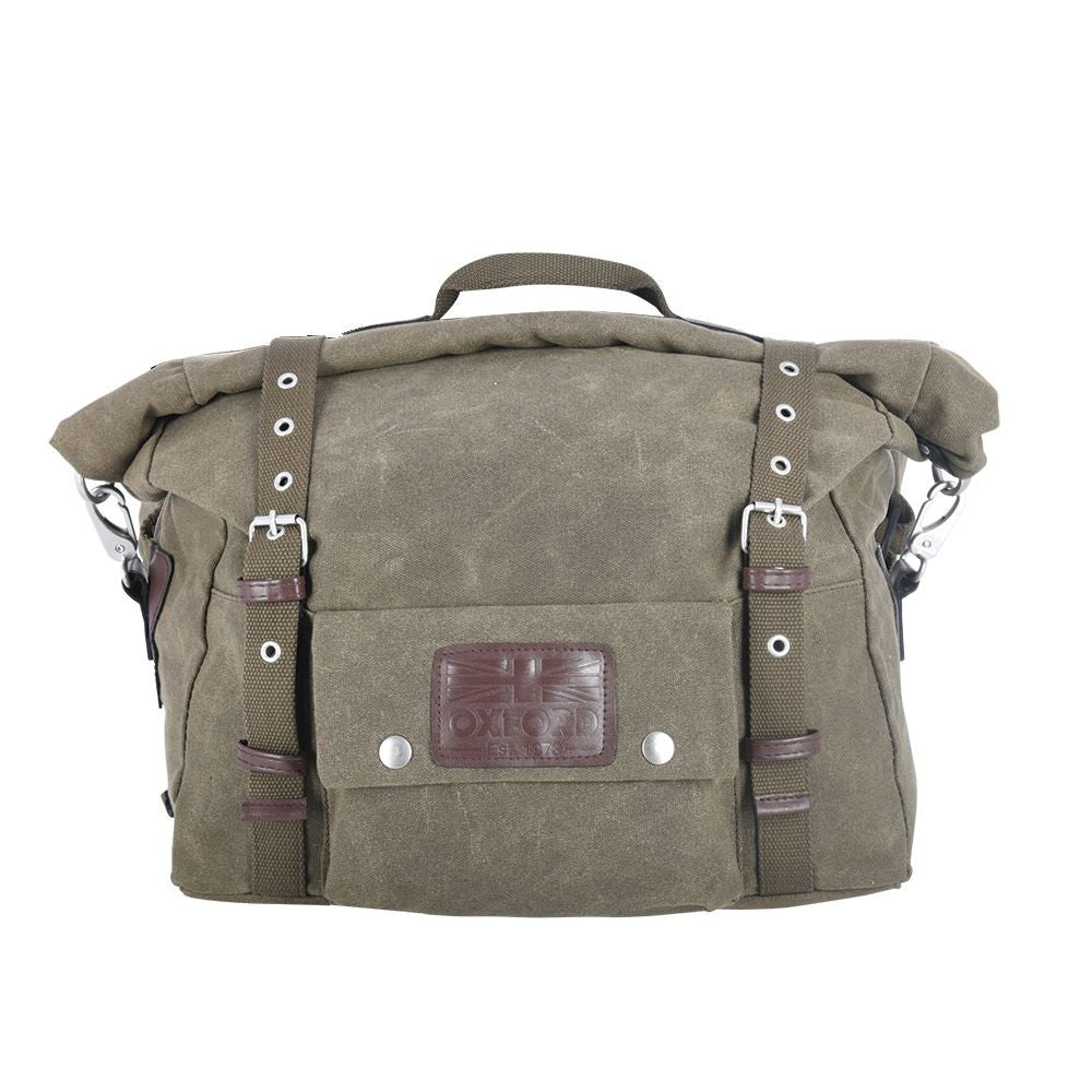 Oxford Heritage Motorcycle Panniers Khaki