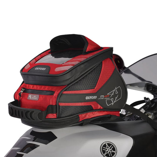 Oxford M4R Motorbike Tank Bag N Trailer tail pack Luggage Red