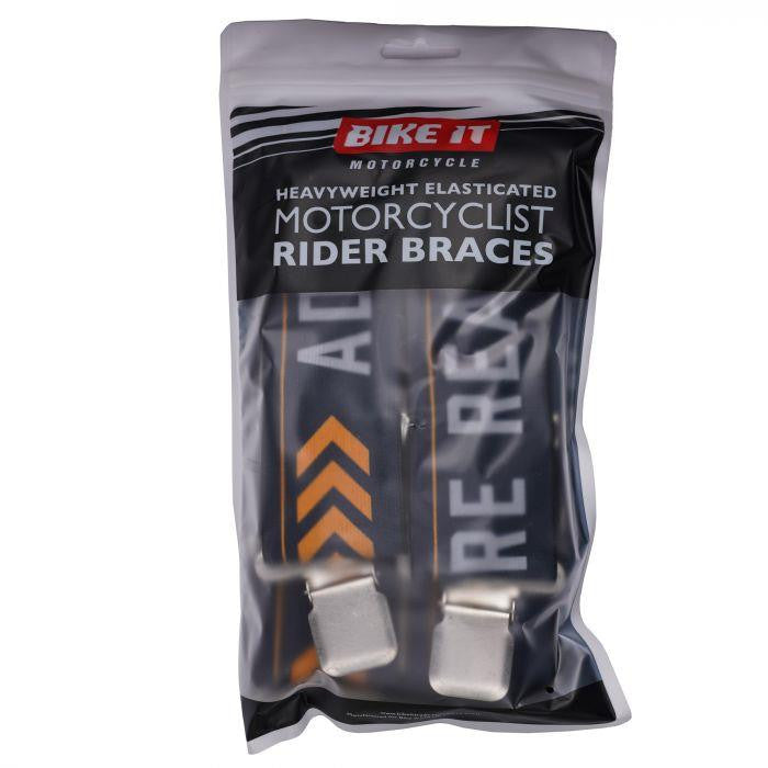 Bike It Motorcycle Motorbike Rider Braces - Adventure (Orange)