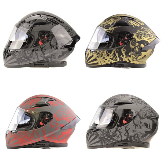 VIPER RSV95 SKULL EDITION MOTORCYCLE FULL FACE HELMET NEAR U