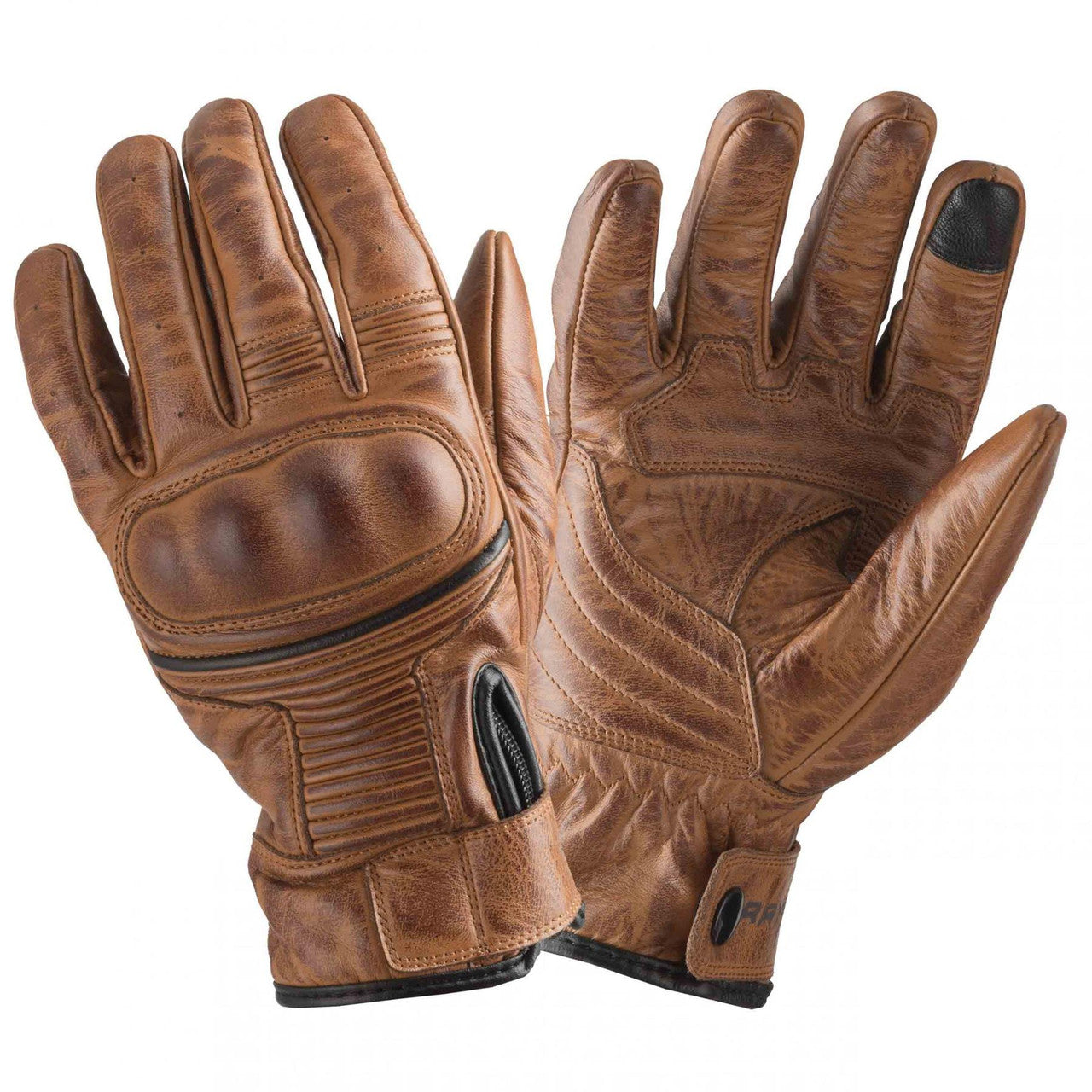 Rayven Vintage Motorcycle Motorbike Touring CE Leather Gloves – Summer Cruiser