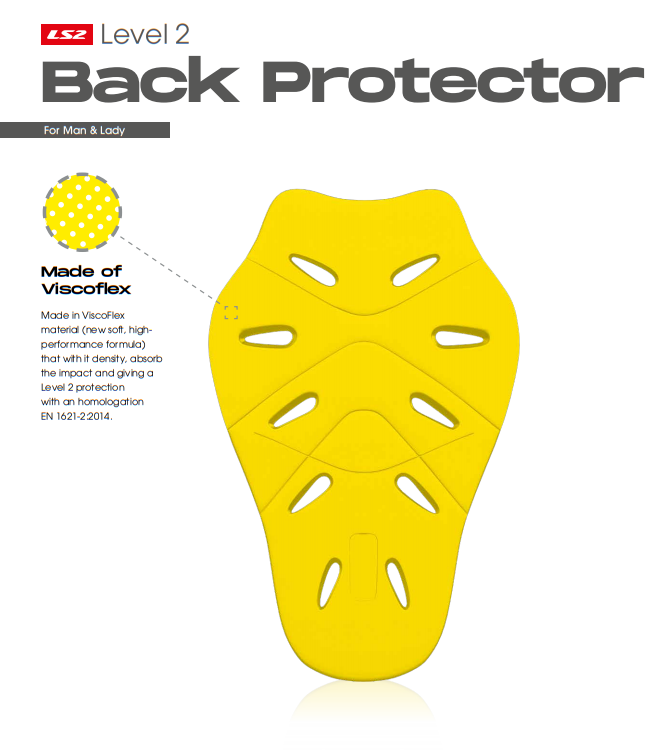 LS2 Back Protector - New Soft high Performance Level 2 Protection